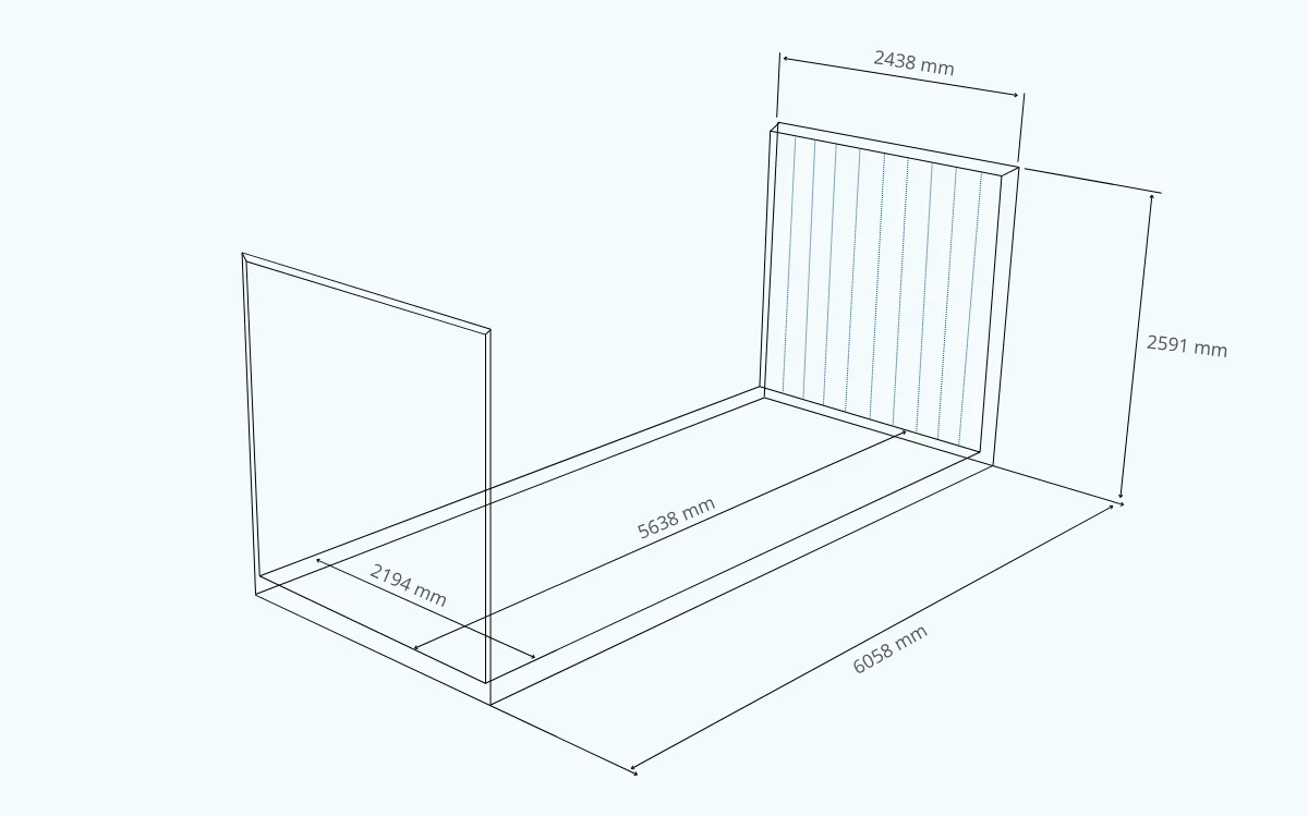 20 Flatrack konteineris matmenys 20 pėdų Flatrack konteineris – matmenų ir palečių talpos schema
