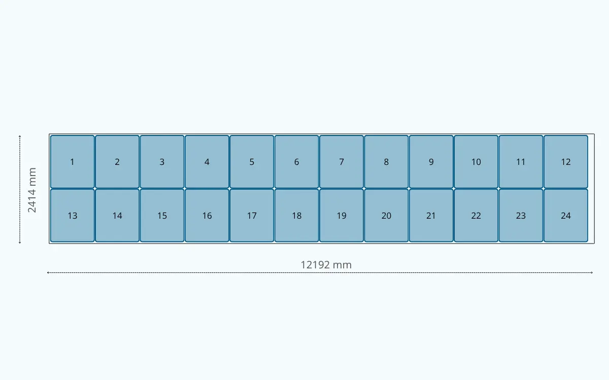 40 Pallet Wide konteineris standartinės paletės talpa 40 Pallet Wide konteineris standartinės paletės talpa