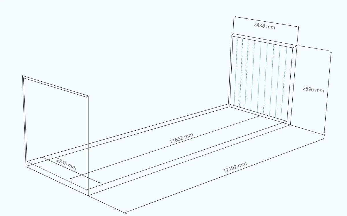 40 Flatrack konteineris matmenys 40 pėdų Flatrack High Cube konteineris – matmenų ir palečių talpos schema